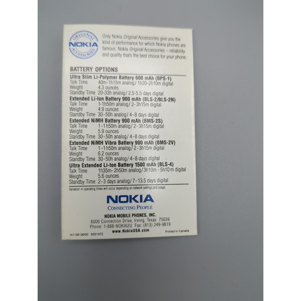 Nokia 5120 Product Quick Guide Advertising Collectible Ephemera Mobile Phone - Picture 2 of 7